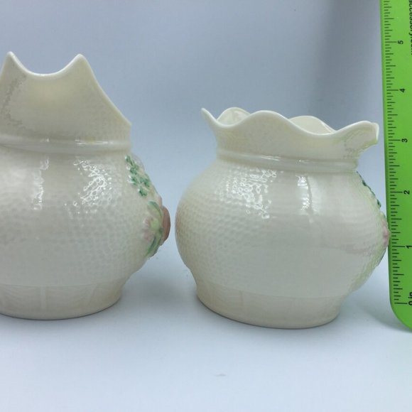 Belleek Creamer & Sugar Brown mark - Picture 4 of 5